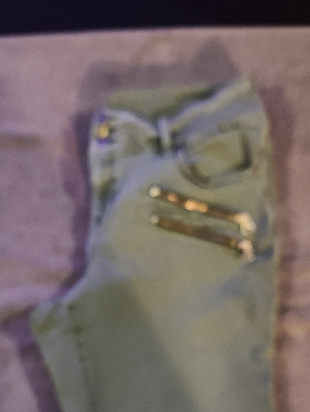 torrid Olive Green Skinny Jeans with Double Zip Detail